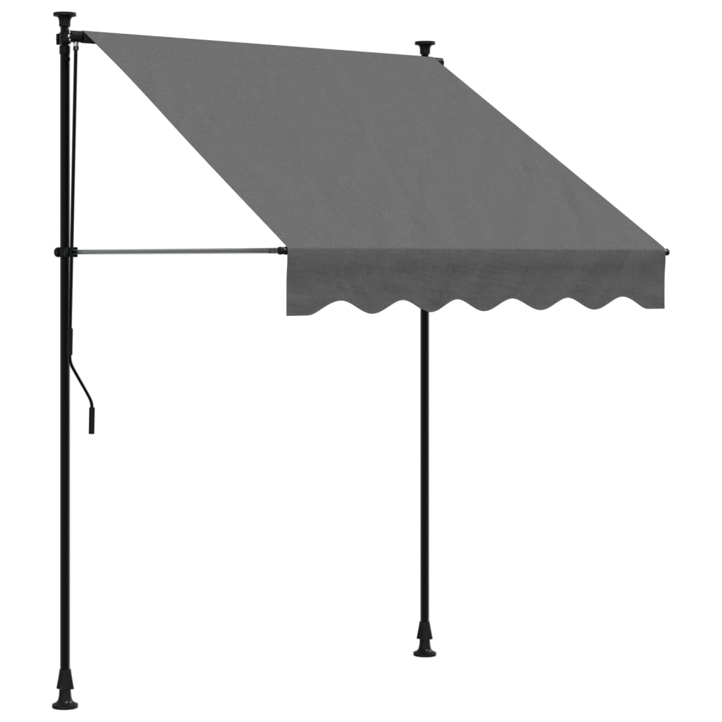 vidaXL Zložljiva tenda antracit 150x150 cm tkanina in jeklo