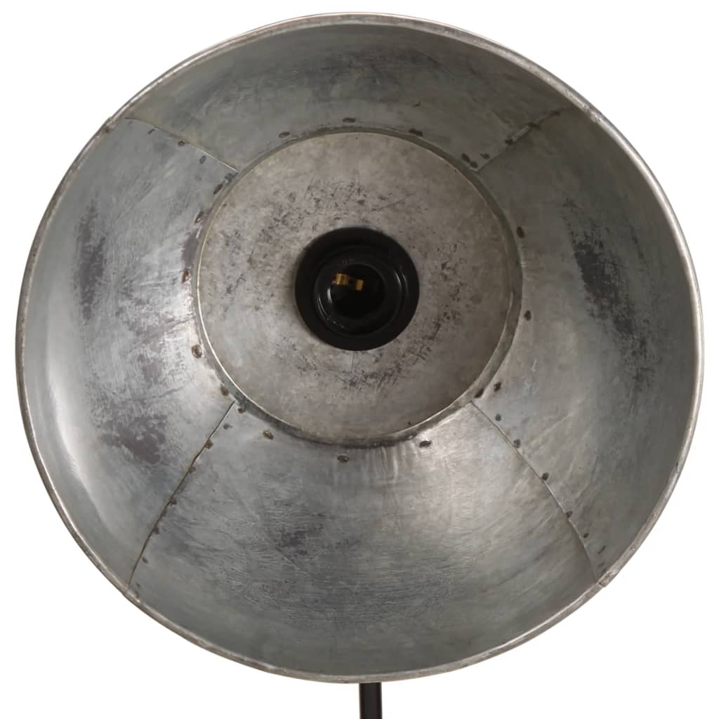 vidaXL Stoječa svetilka 25 W vintage srebrna 150 cm E27