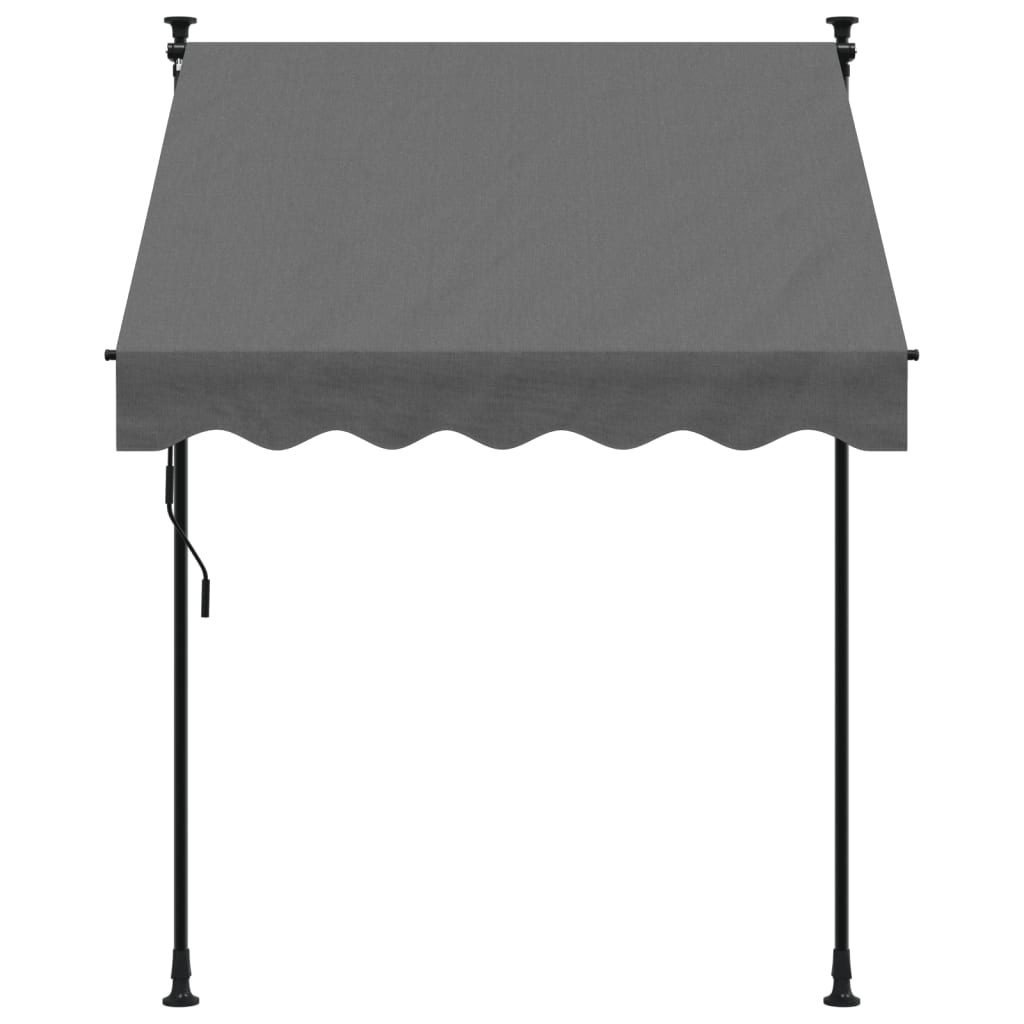 vidaXL Zložljiva tenda antracit 150x150 cm tkanina in jeklo