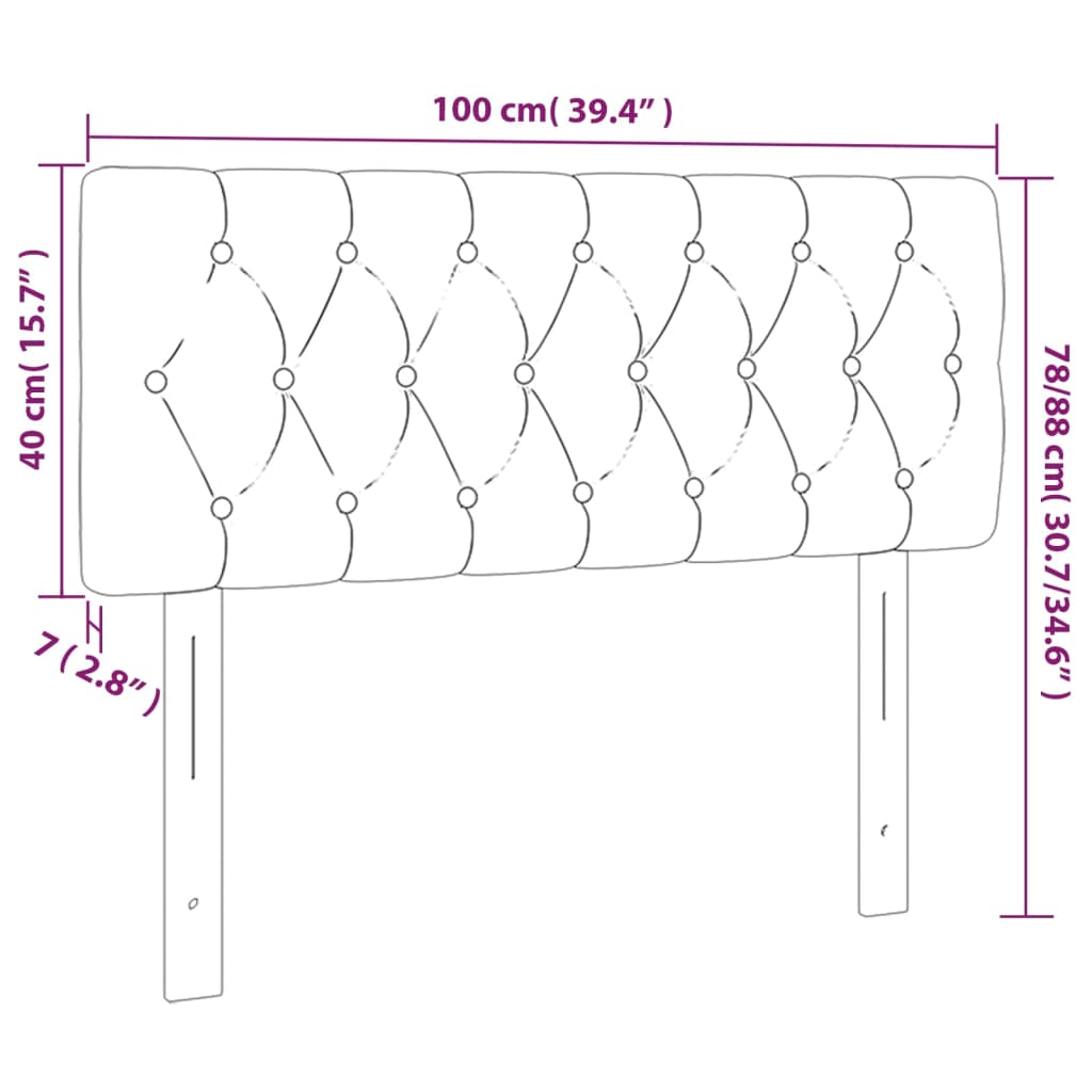 vidaXL LED posteljno vzglavje temno zeleno 100x7x78/88 cm žamet