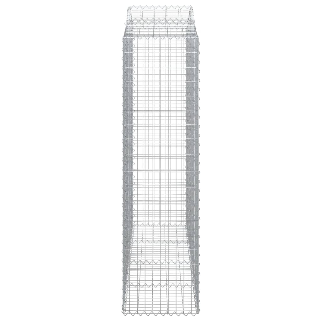 vidaXL Obokane gabion košare 14kosi 200x50x180/200 cm pocinkano železo