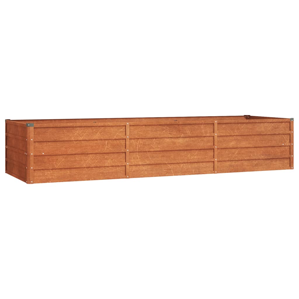 vidaXL Vrtna visoka greda rusty 240x80x45 cm corten jeklo