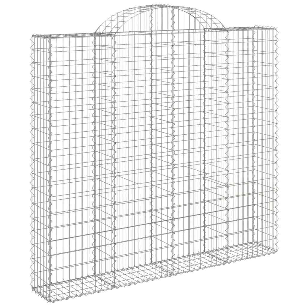 vidaXL Obokane gabion košare 4 kosi 200x30x180/200 cm pocinkano železo