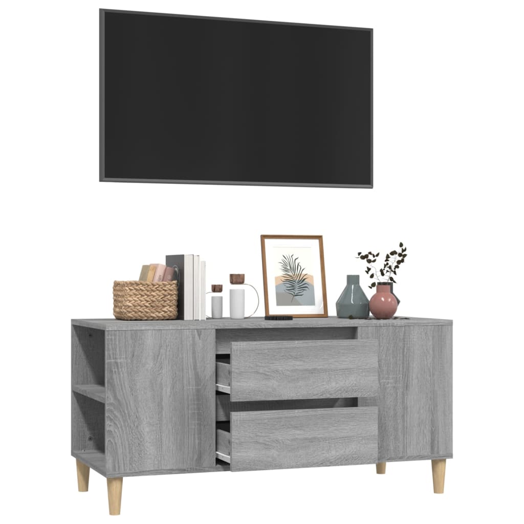 vidaXL TV omarica siva sonoma 102x44,5x50 cm inženirski les