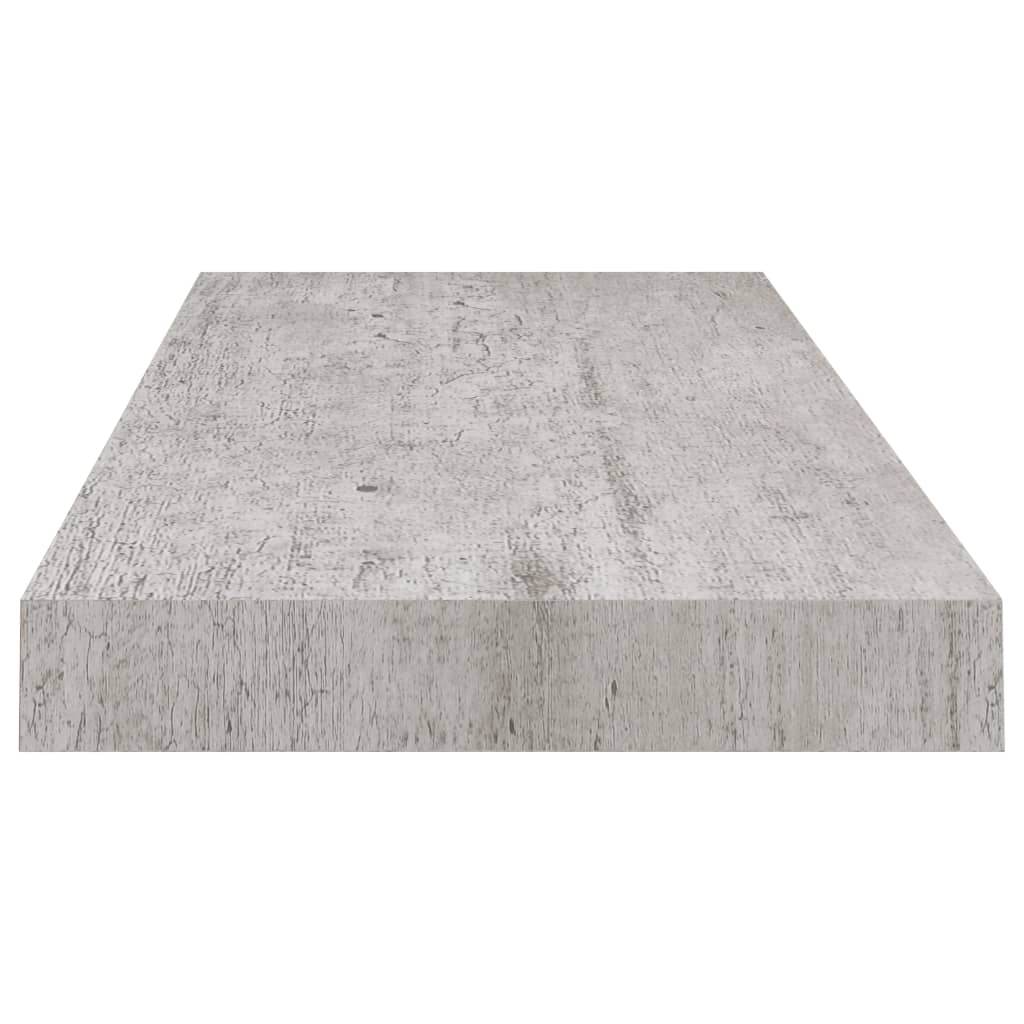 vidaXL Stenska polica betonsko siva 60x23,5x3,8 cm MDF