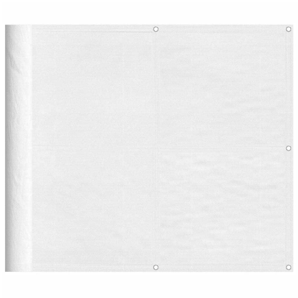 vidaXL Balkonsko platno belo 90x1000 cm 100 % poliestrski oxford