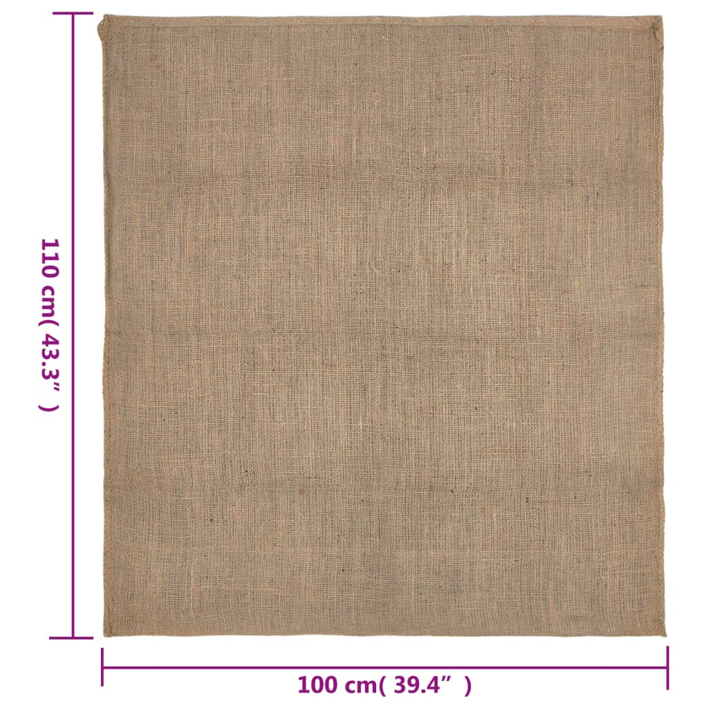 vidaXL Vreče iz jute 10 kosov 100x110 cm 100 % juta 220 gsm