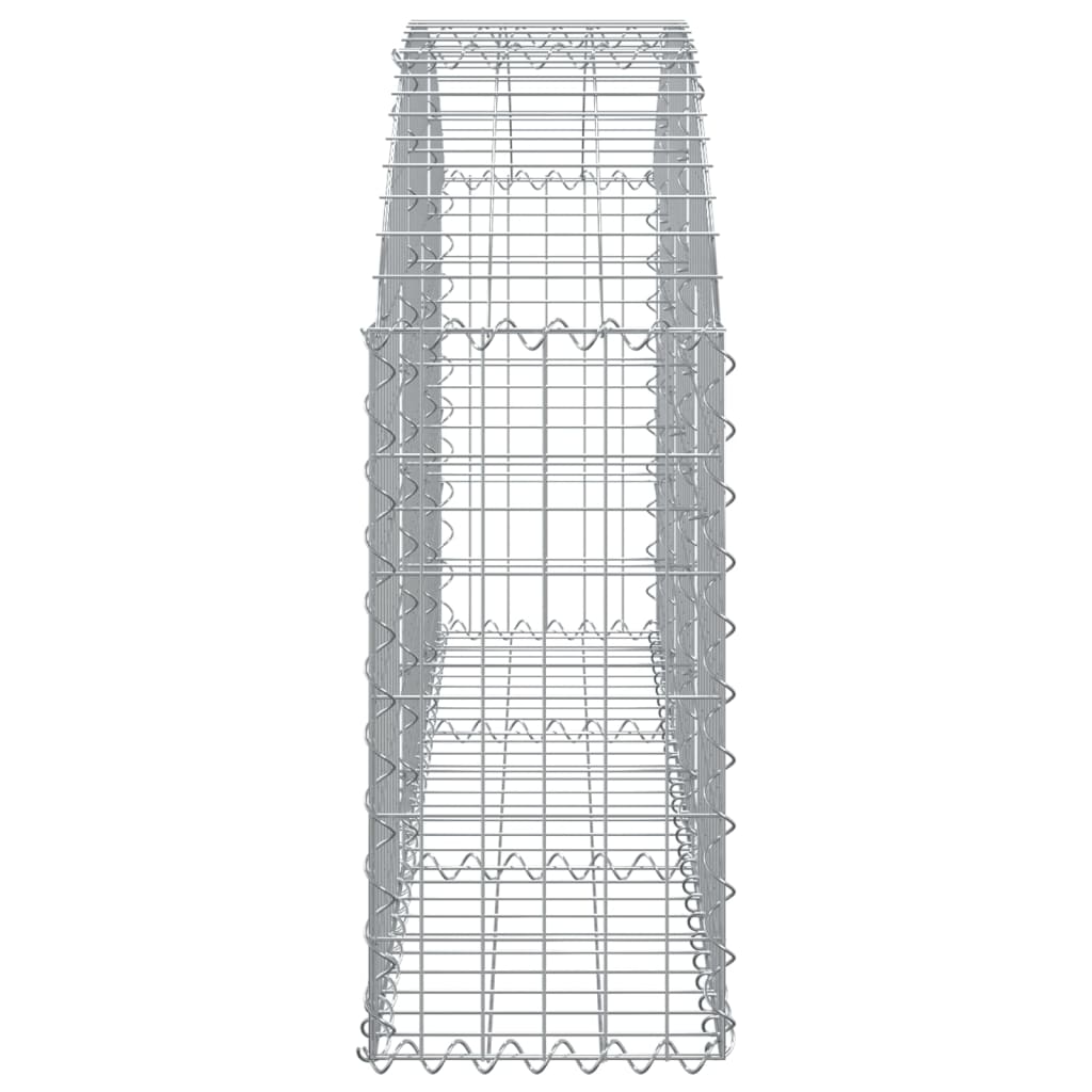 vidaXL Obokana gabionska košara 150x30x60/80 cm pocinkano železo