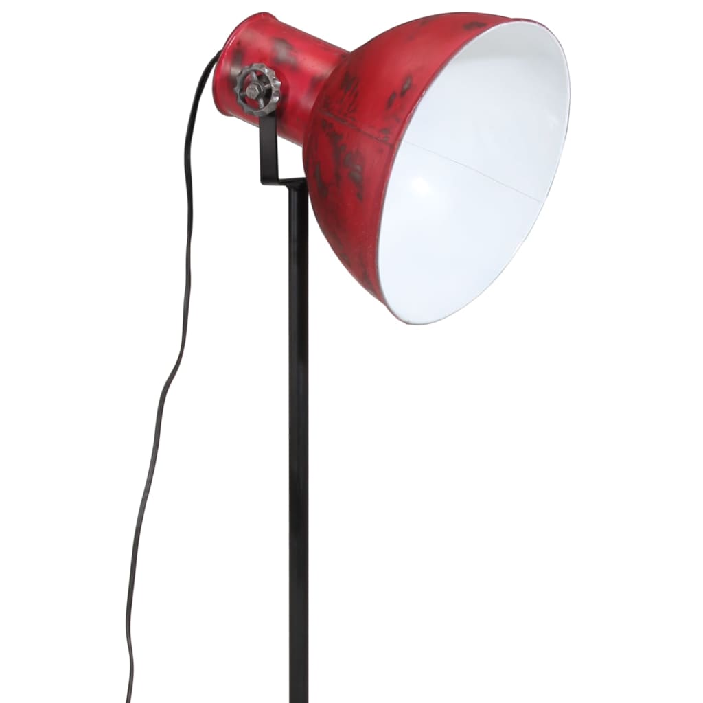 vidaXL Stoječa svetilka 25 W obrabljeno rdeča 75x75x90-150 cm E27