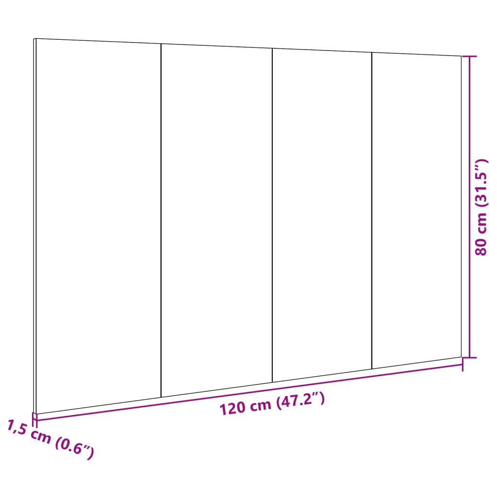 vidaXL Posteljno vzglavje z omaricami siva sonoma 120 cm inž. les