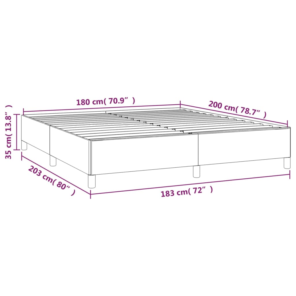 vidaXL Posteljni okvir bel 180x200 cm umetno usnje