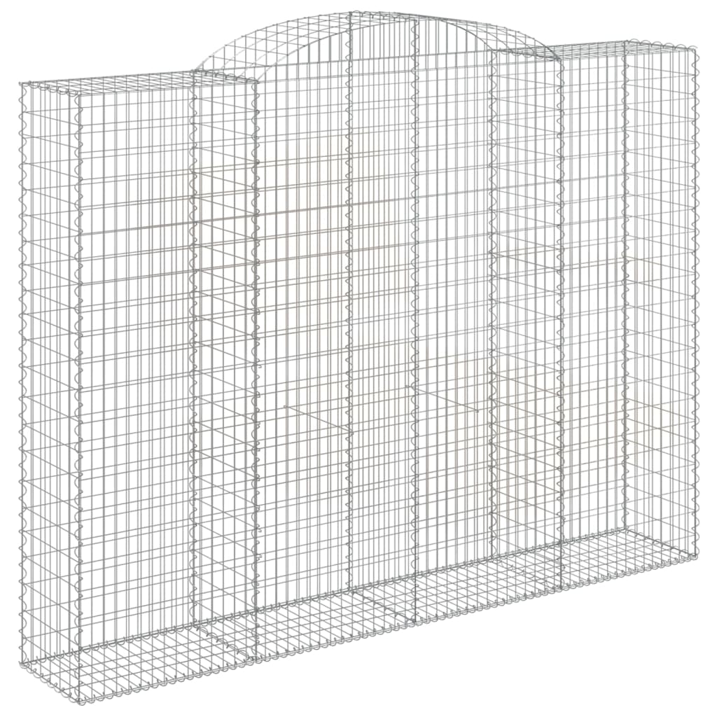 vidaXL Obokane gabion košare 4 kosa 300x50x220/240 cm pocinkano železo