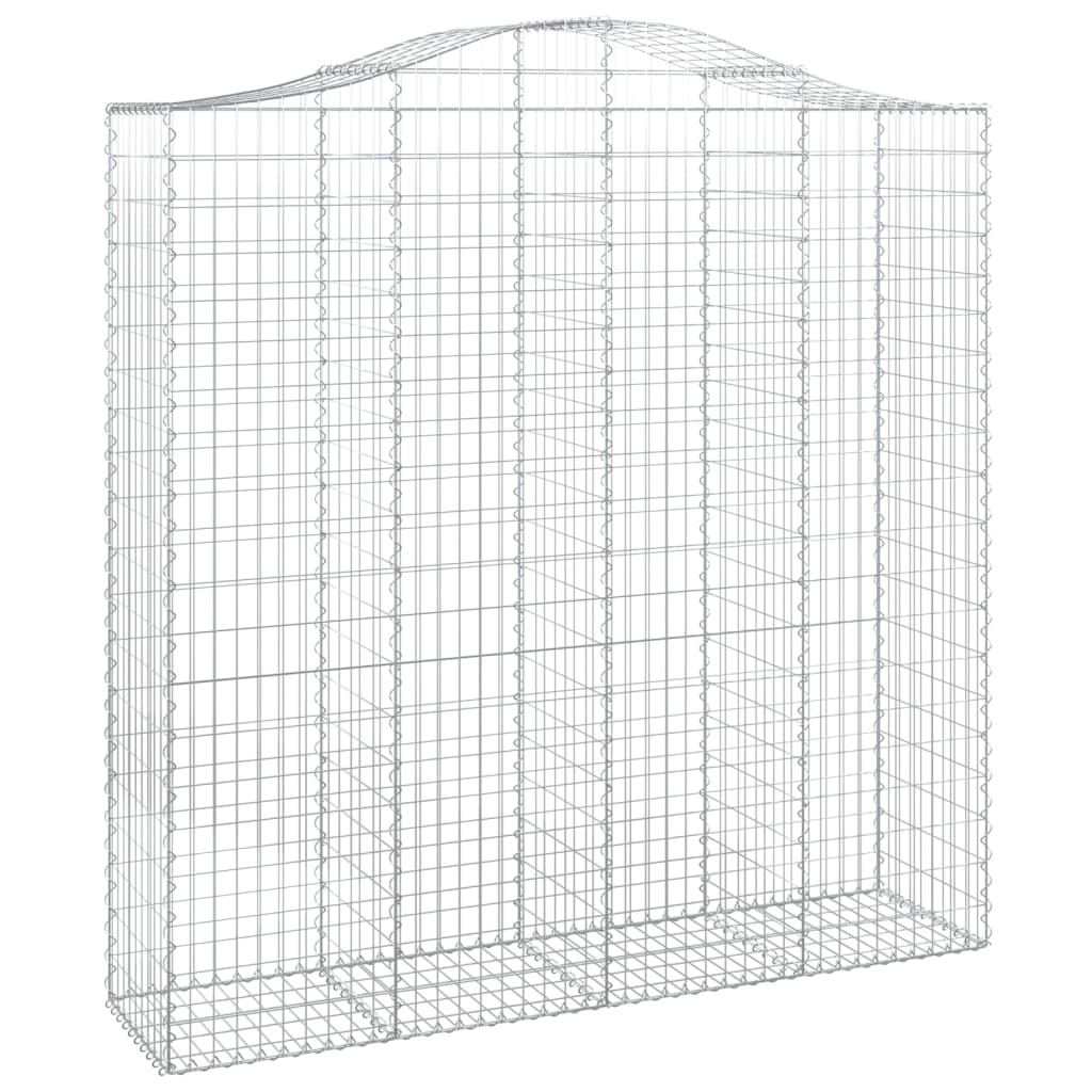 vidaXL Obokane gabion košare 2 kosa 200x50x200/220 cm pocinkano železo