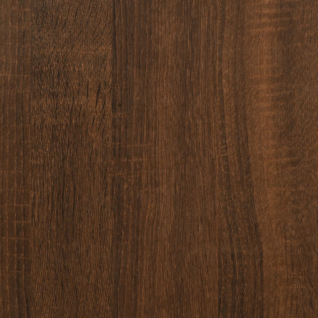 vidaXL Klubska mizica rjavi hrast 60x60x30 cm inženirski les