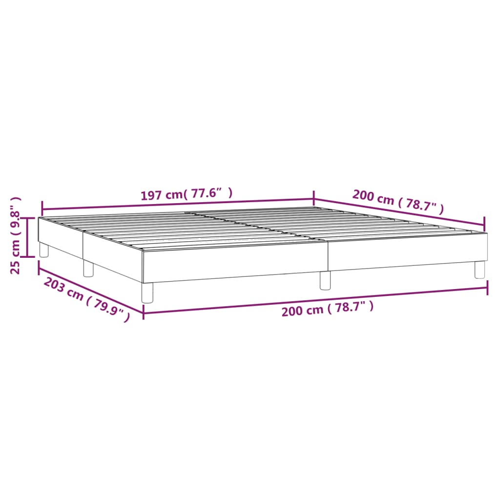 vidaXL Posteljni okvir rjav 200x200 cm umetno usnje