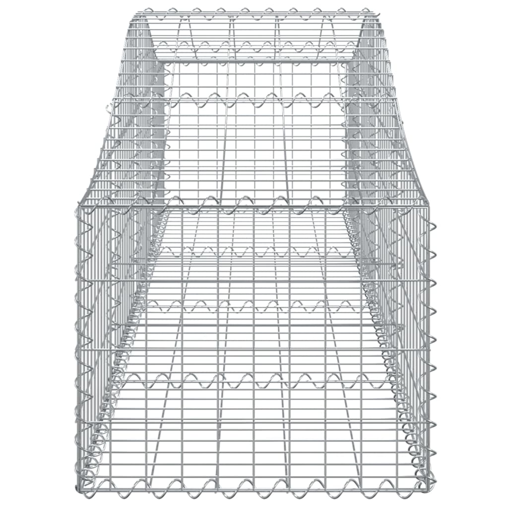 vidaXL Obokane gabion košare 4 kosi 200x50x40/60 cm pocinkano železo