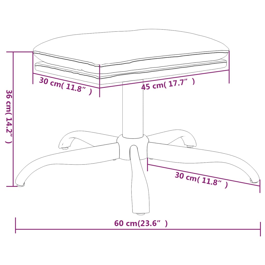 vidaXL Stolček za noge gorčično rumen 60x60x36 cm blago