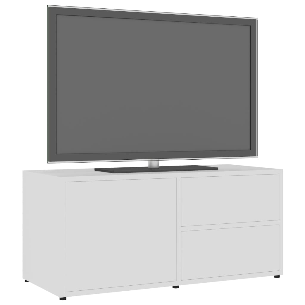 vidaXL TV omarica bela 80x34x36 cm iverna plošča