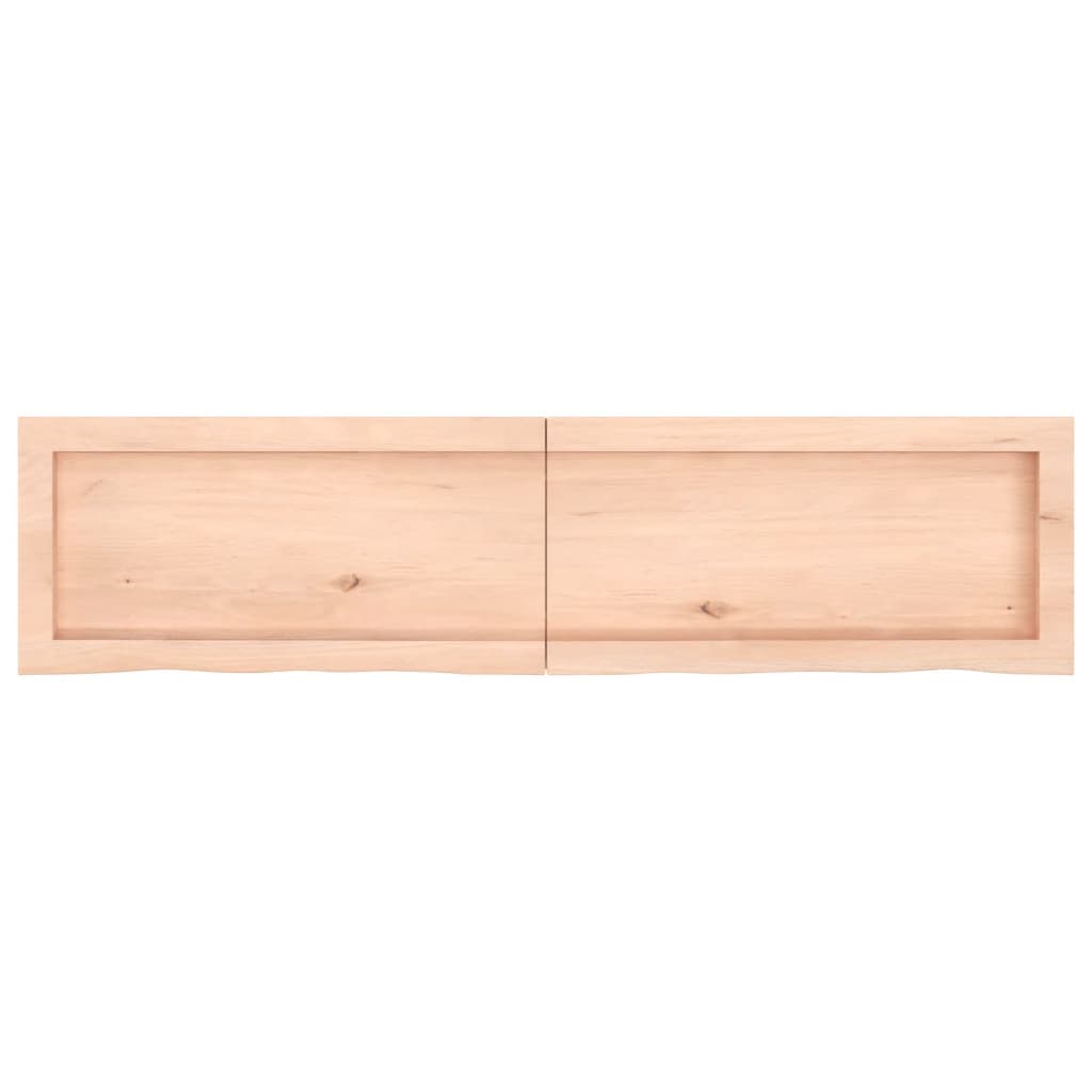 vidaXL Kopalniški pult 120x30x(2-6) cm neobdelan trden les