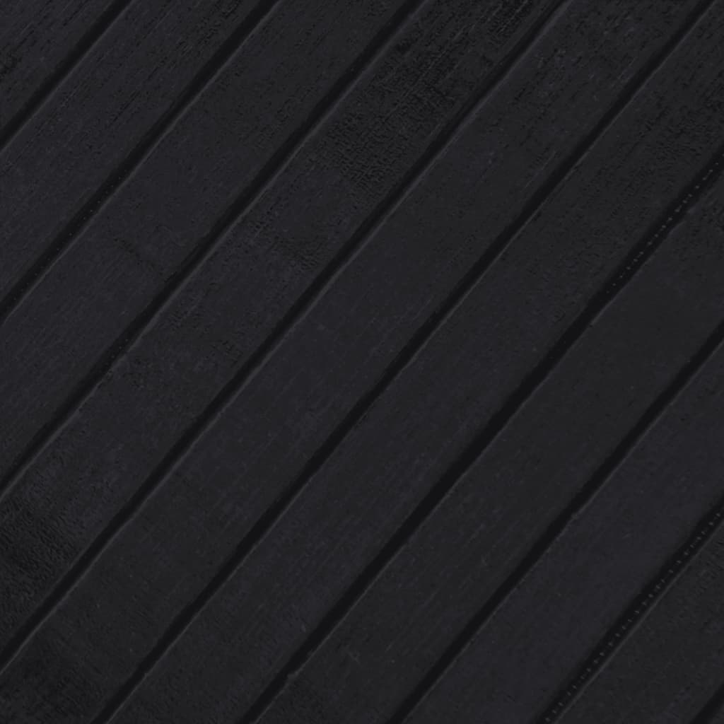 vidaXL Preproga pravokotna črna 60x400 cm bambus