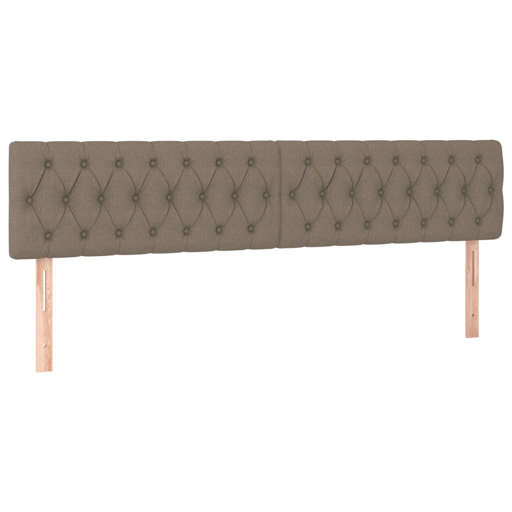 vidaXL Box spring postelja z vzmetnico taupe 200x200 cm blago