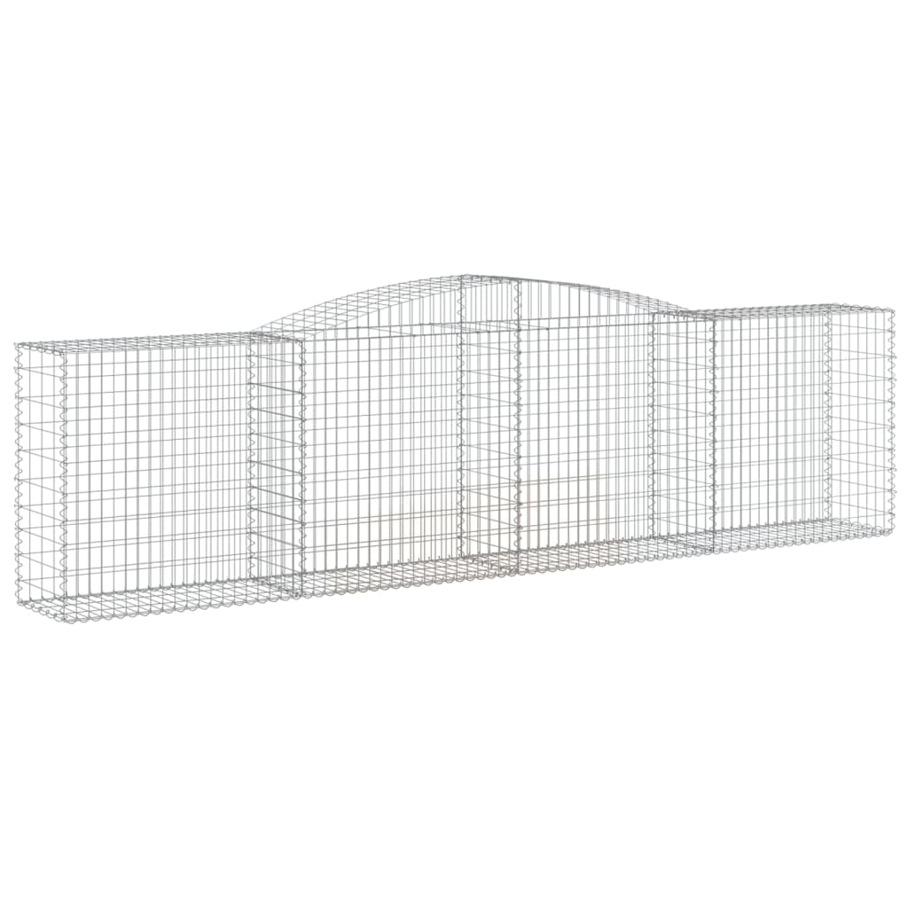 vidaXL Obokane gabion košare 3 kosi 400x50x100/120cm pocinkano železo