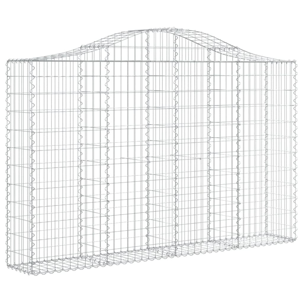 vidaXL Obokane gabion košare 8 kosov 200x30x120/140cm pocinkano železo