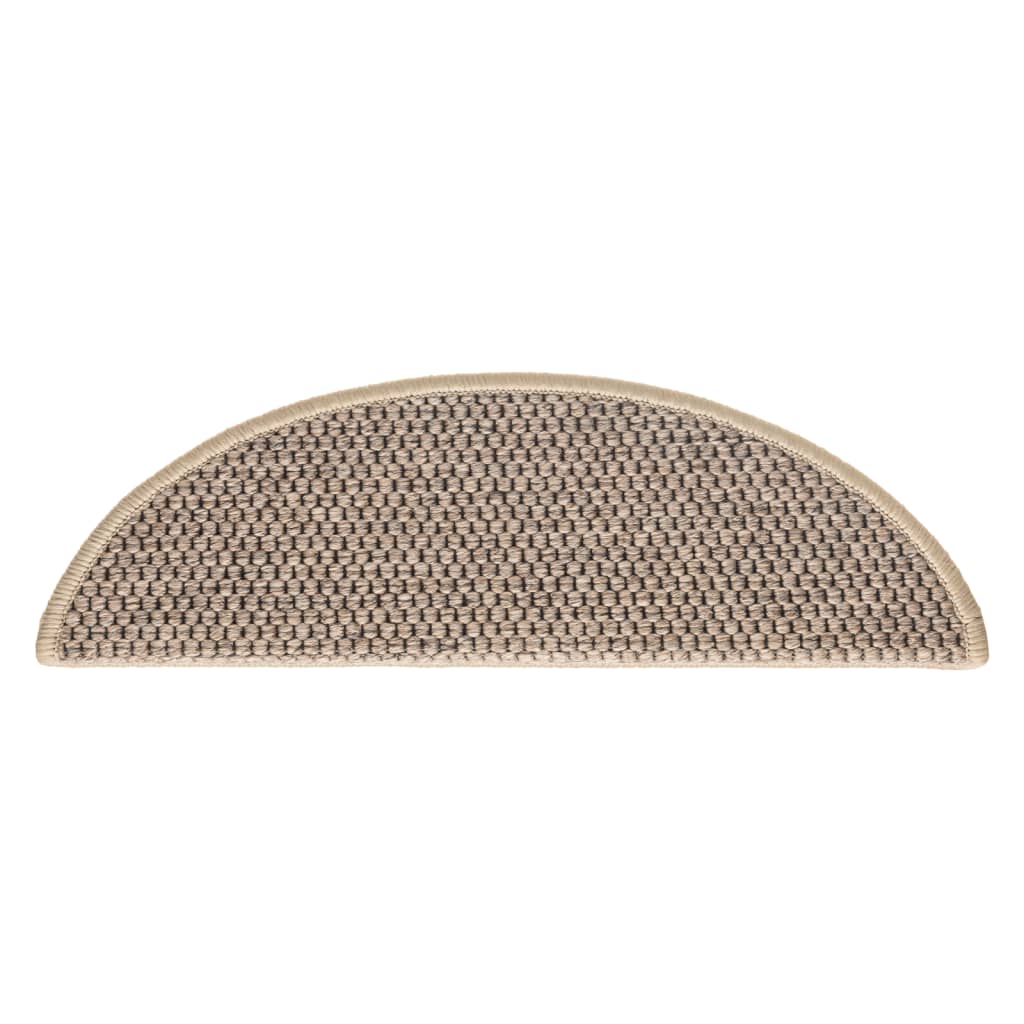 vidaXL Samolepilne preproge za stopnice sisal 15 kosov 56x17x3 cm