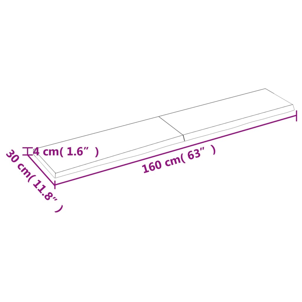 vidaXL Kopalniški pult temno rjav 160x30x(2-4) cm obdelan trden les