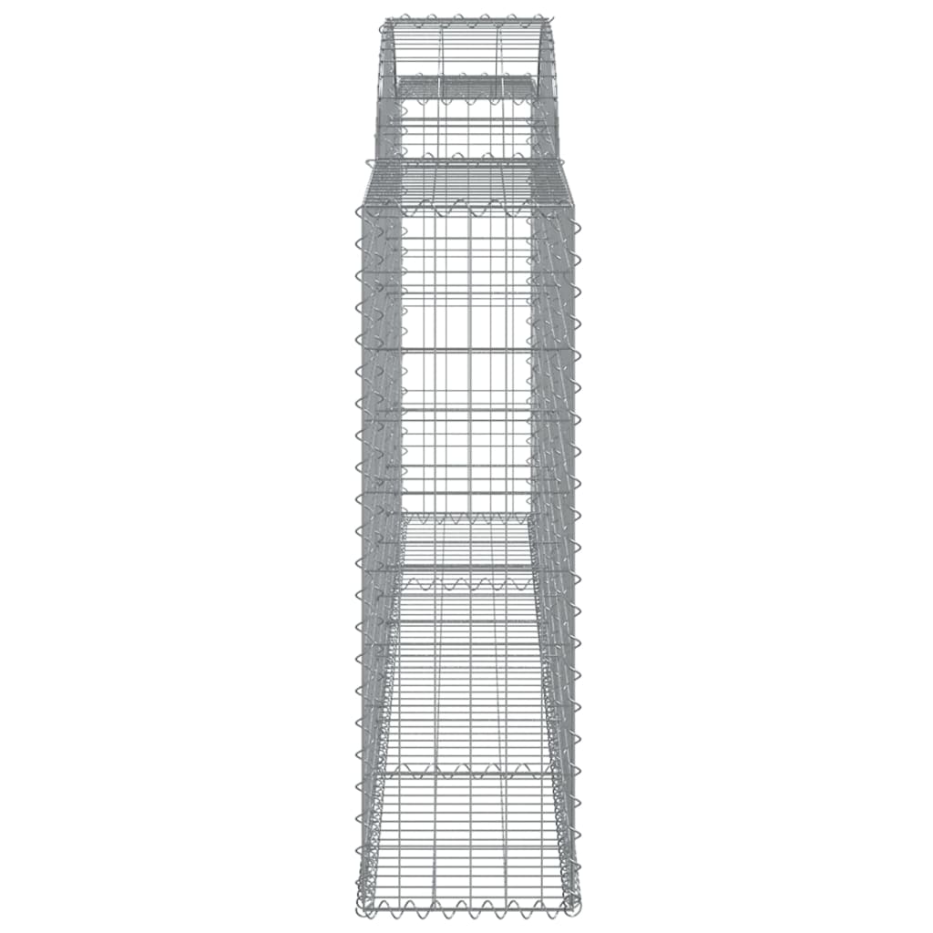 vidaXL Obokana gabionska košara 6kos 300x30x100/120cm pocinkano železo