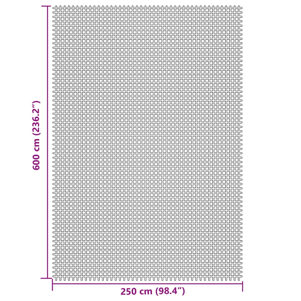 vidaXL Podloga za kampiranje krem 6x2,5 m