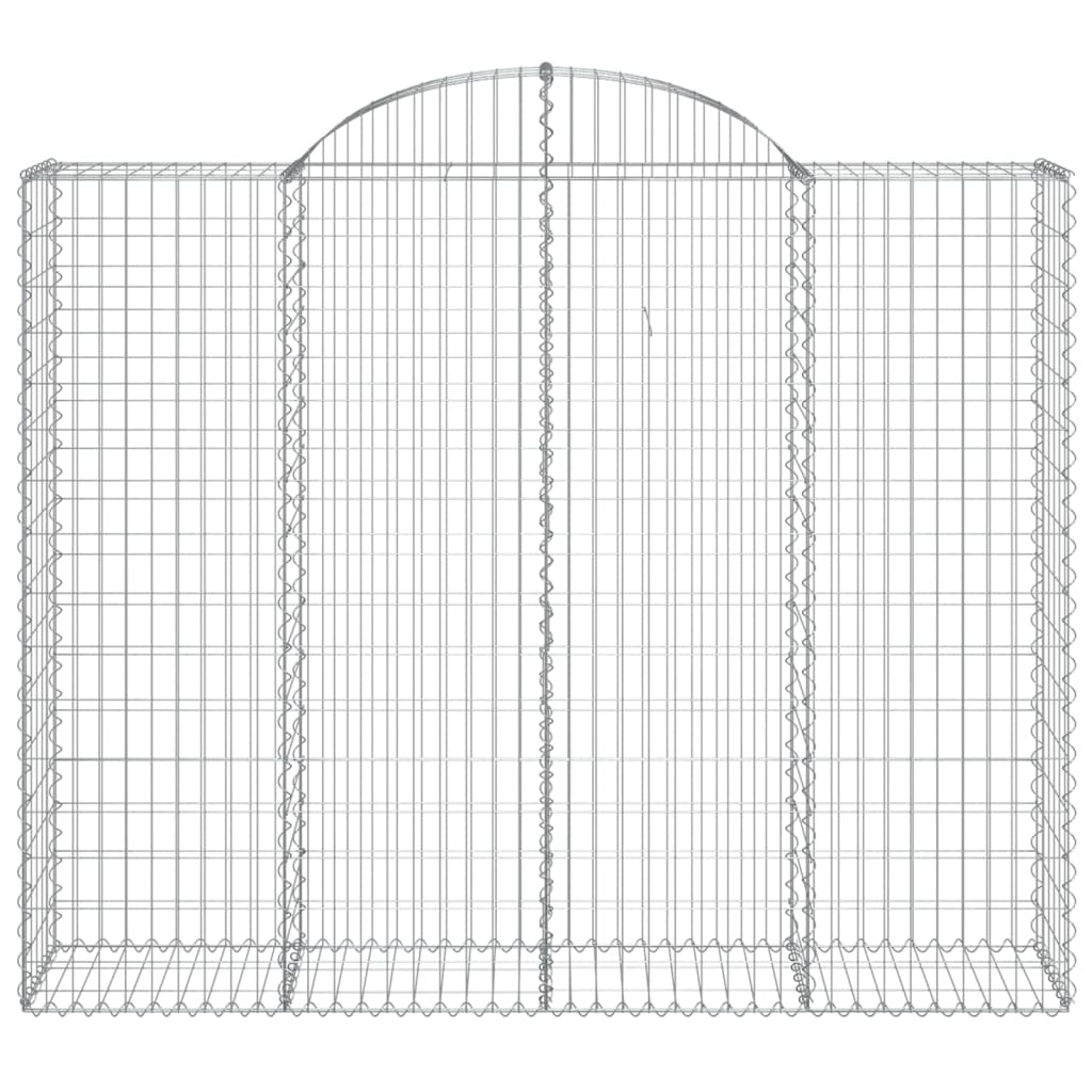 vidaXL Obokana gabionska košara 9kos 200x50x160/180cm pocinkano železo