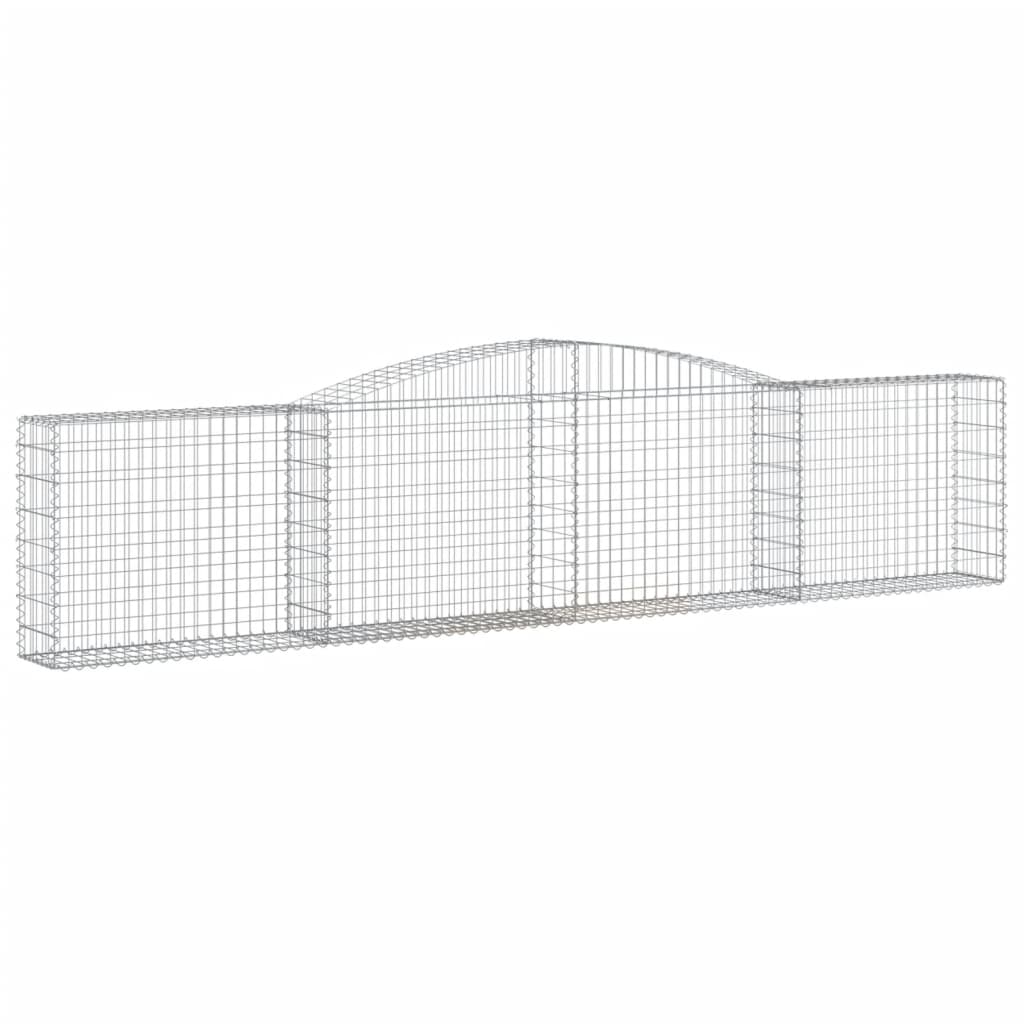 vidaXL Obokane gabion košare 10 kosov 400x30x80/100 cm cinkano železo