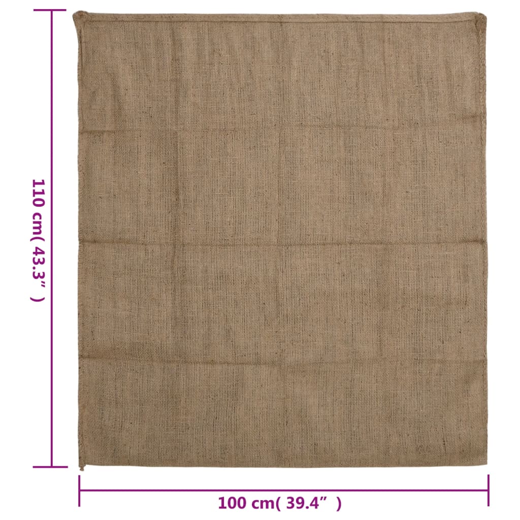 vidaXL Vreče iz jute 5 kosov 100x110 cm 100 % juta 340 gsm