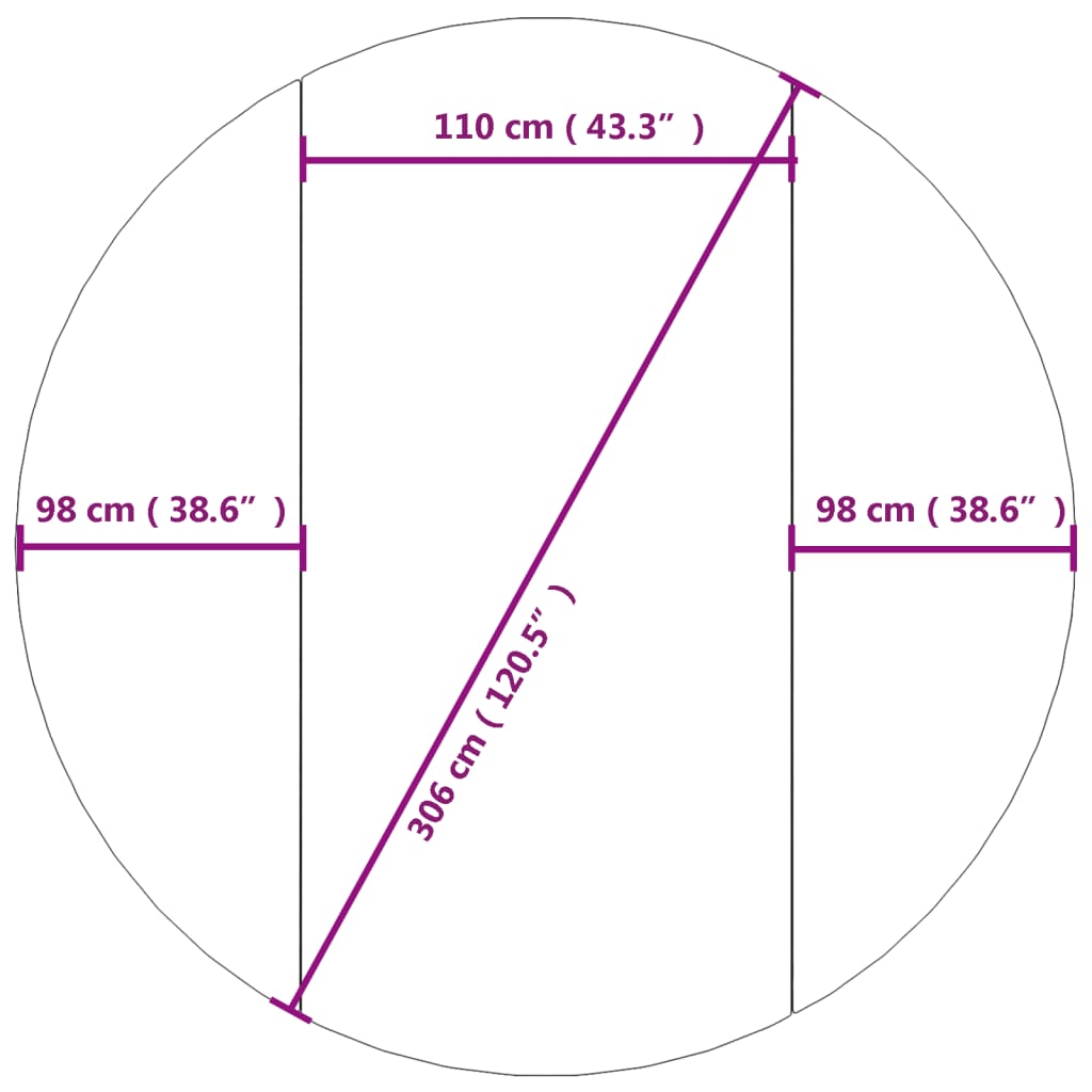 vidaXL Podloga za bazen svetlo siva Ø306 cm poliestrski geotekstil