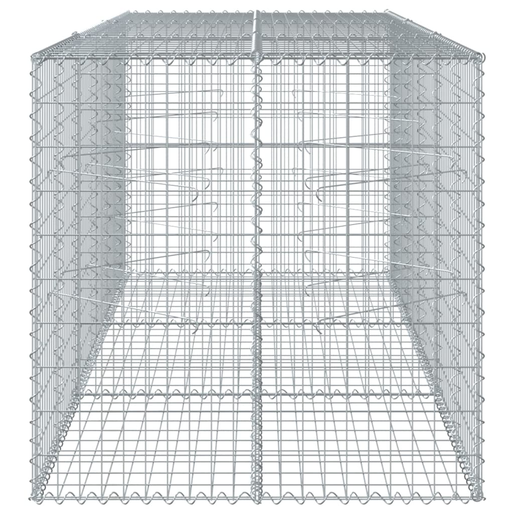 vidaXL Gabionska košara s pokrovom 300x100x100 cm pocinkano železo