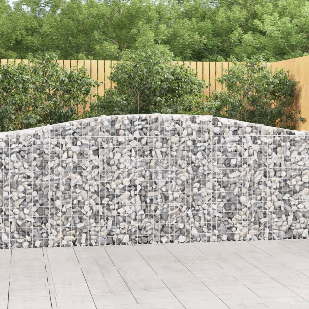 vidaXL Obokane gabion košare 9 kosi 400x30x100/120 cm pocinkano železo