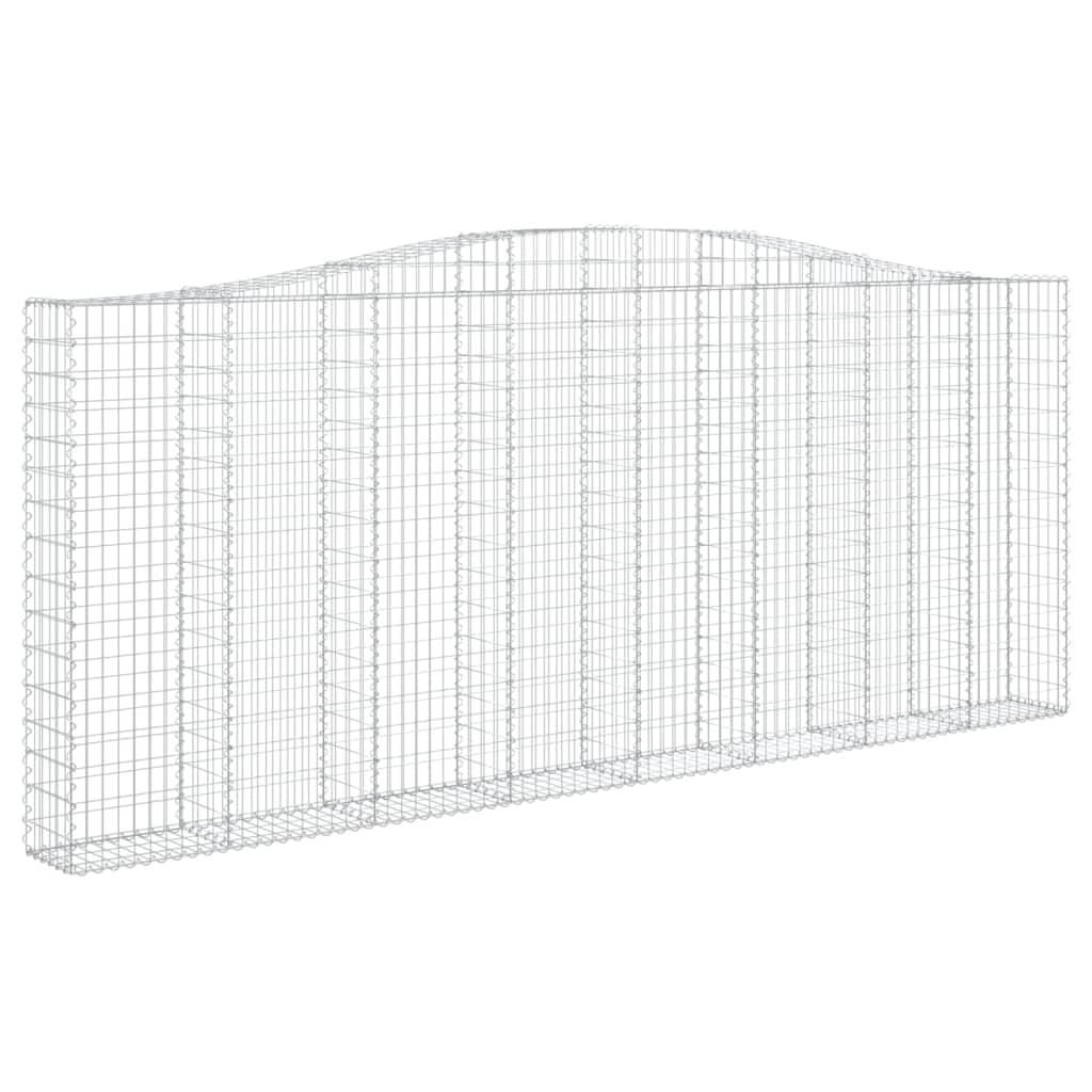 vidaXL Obokane gabion košare 3 kosi 400x30x160/180 cm pocinkano železo