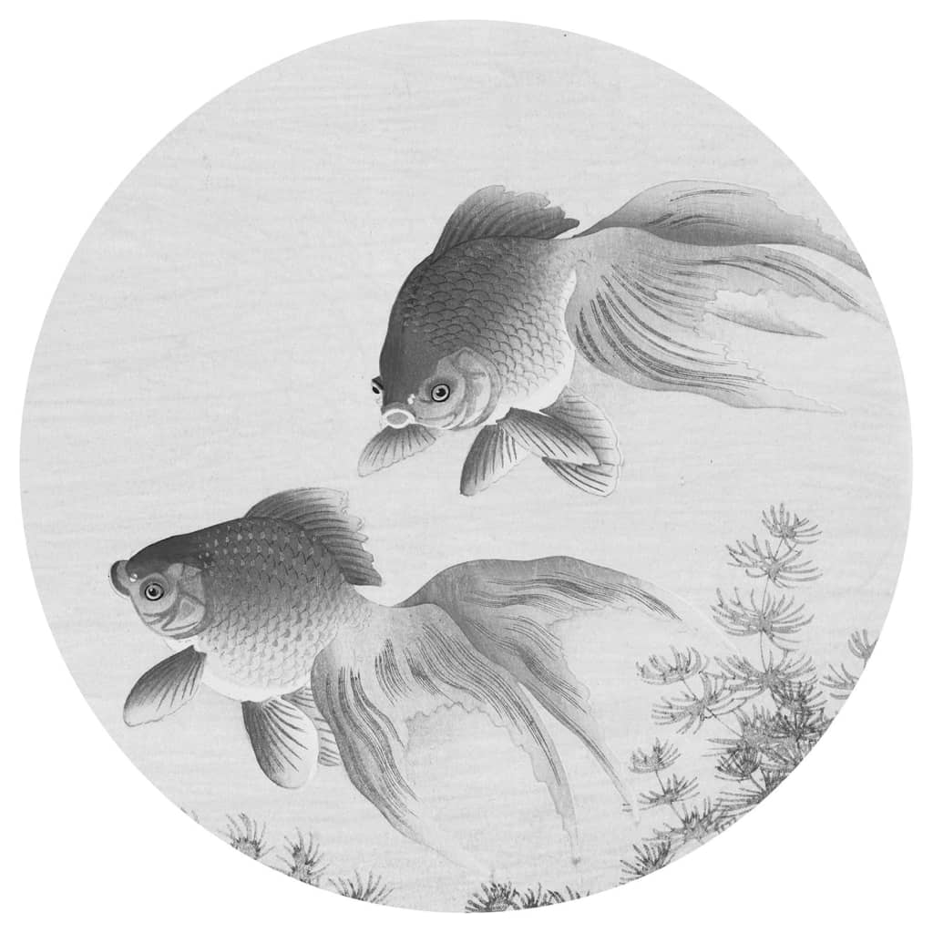 WallArt Okrogla tapeta Two Goldfish 142,5 cm