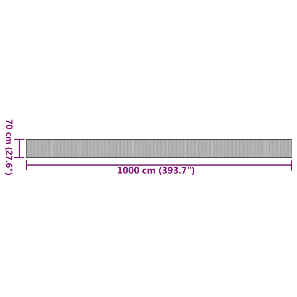 vidaXL Preproga pravokotna svetlo naravna 70x1000 cm bambus