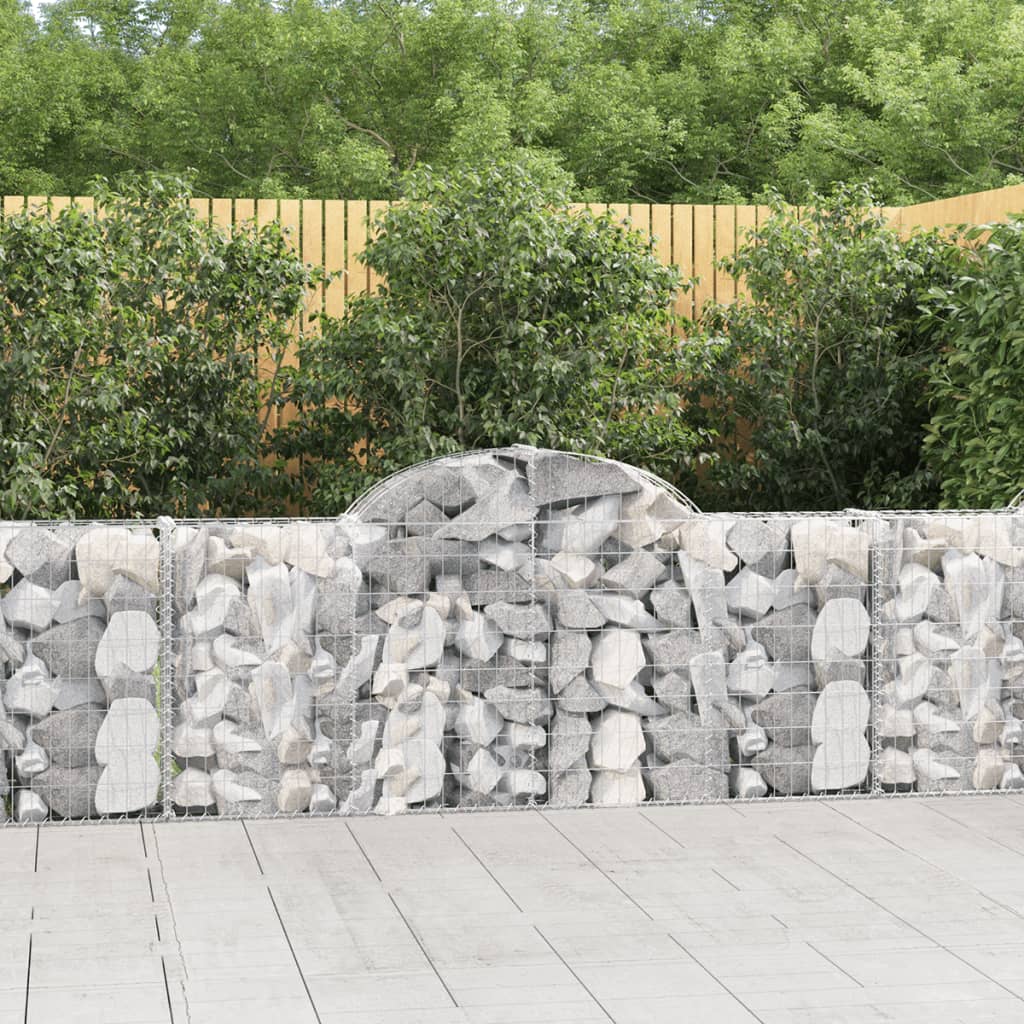 vidaXL Obokane gabion košare 20 kosov 200x30x80/100 cm cinkano železo