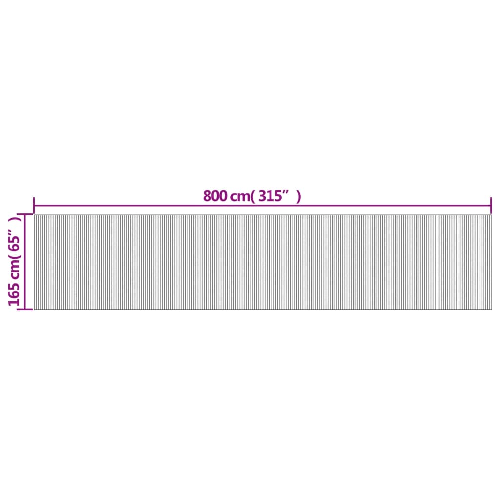 vidaXL Paravan rjav 165x800 cm bambus