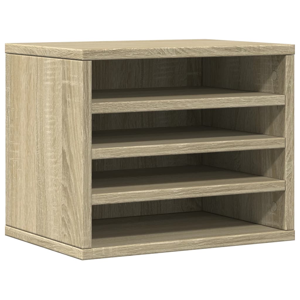 vidaXL Organizator za pisalno mizo sonoma hrast 36x26x29,5 cm inž. les