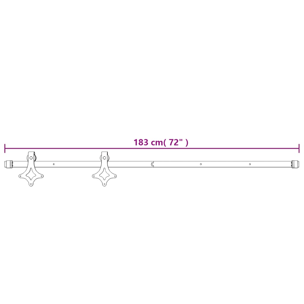 vidaXL Drsna vrata s kompletom vodil 70x210 cm trdna borovina