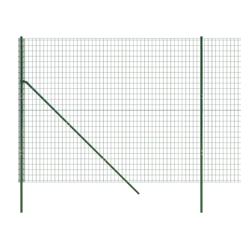 vidaXL Ograja iz žične mreže zelena 1,8x10 m pocinkano jeklo