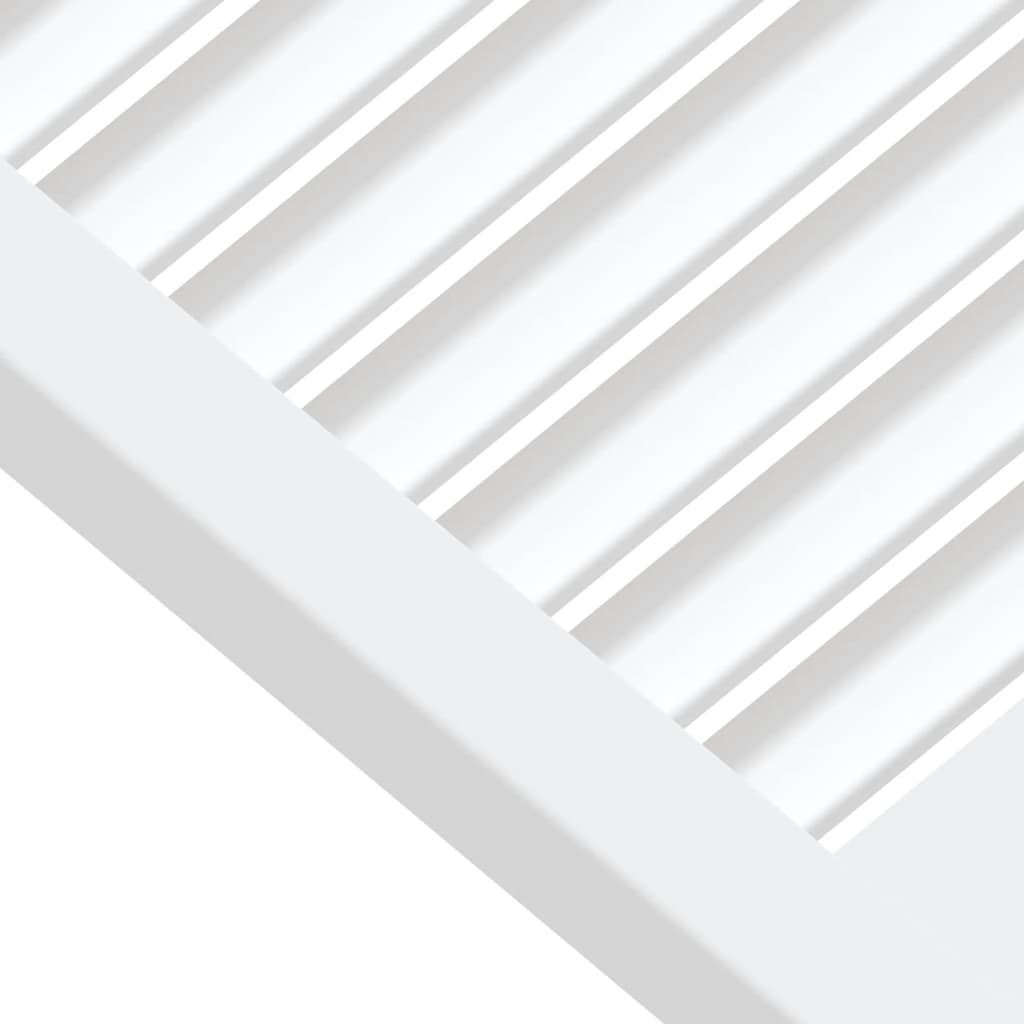 vidaXL Vrata za omarico z letvicami bela 39,5x39,4 cm trdna borovina