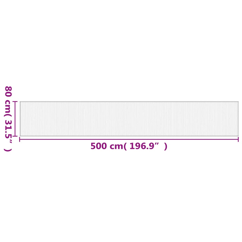 vidaXL Preproga pravokotna naravna 80x500 cm bambus