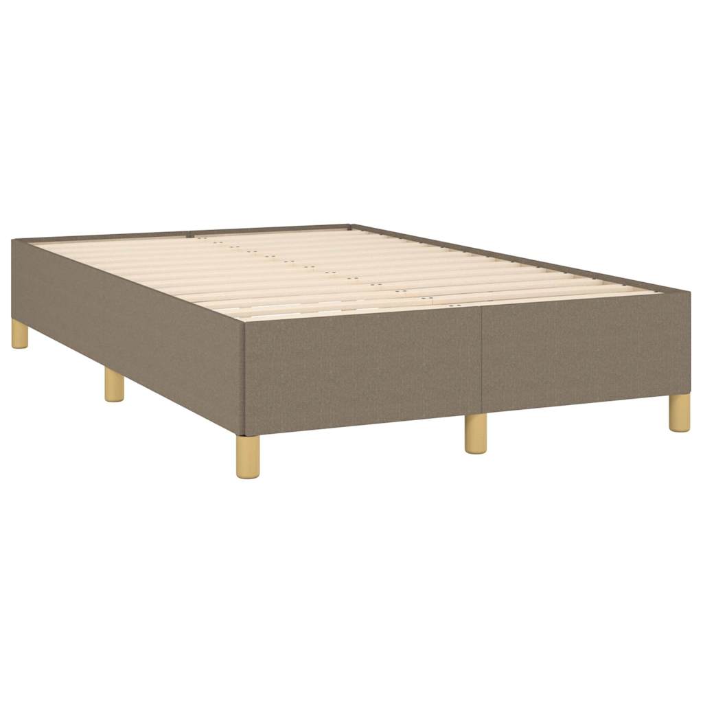 vidaXL Box spring postelja z vzmetnico taupe 120x190 cm blago