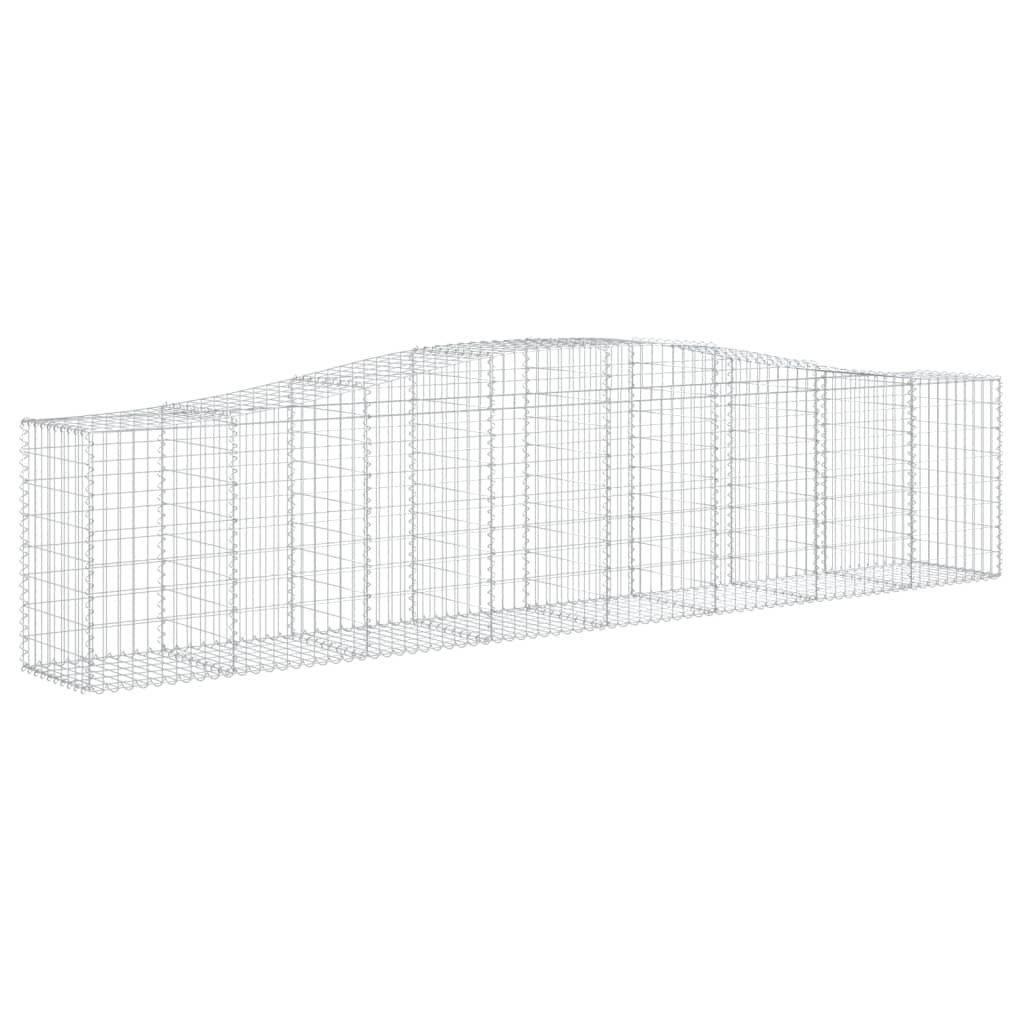 vidaXL Obokane gabion košare 9 kosov 400x50x80/100 cm cinkano železo