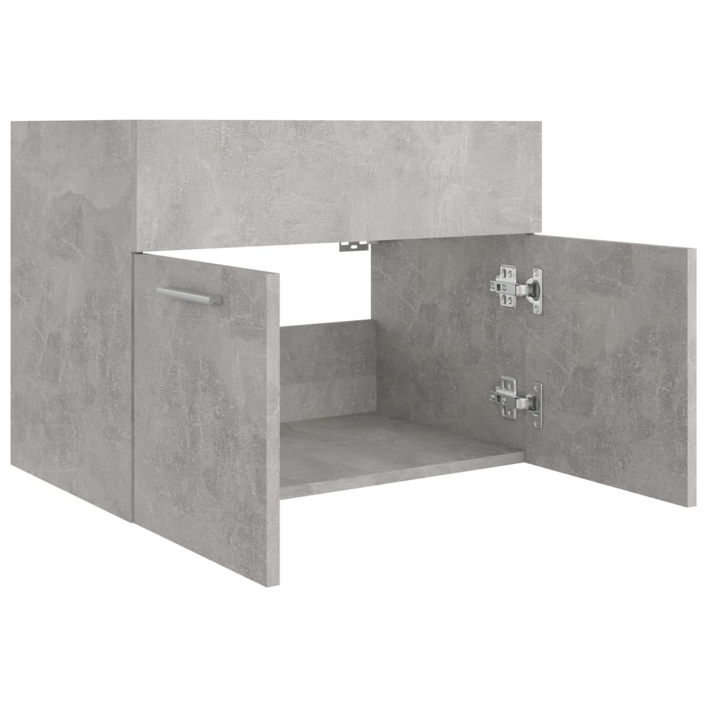 vidaXL Omarica za umivalnik betonsko siva 60x38,5x46 cm inženirski les